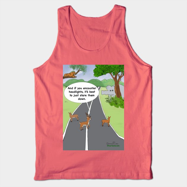 Deer Lessons Tank Top by Enormously Funny Cartoons